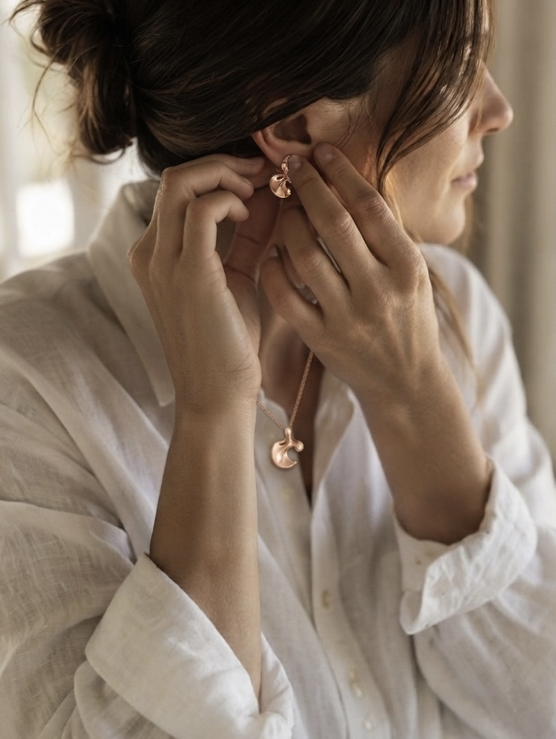 Sculptural 9ct Gold Organic Petals